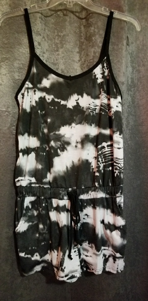 Tye-died spaghetti strap romper